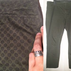 Old Navy POLKA DOT Pants ⚫️ Olive ⚫️Size 16 reg